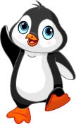 Penguin changing room character at The Little Swim Club at Hook