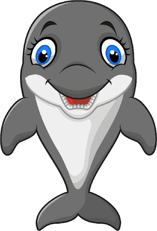 Dolphin changing room character at The Little Swim Club at Hook